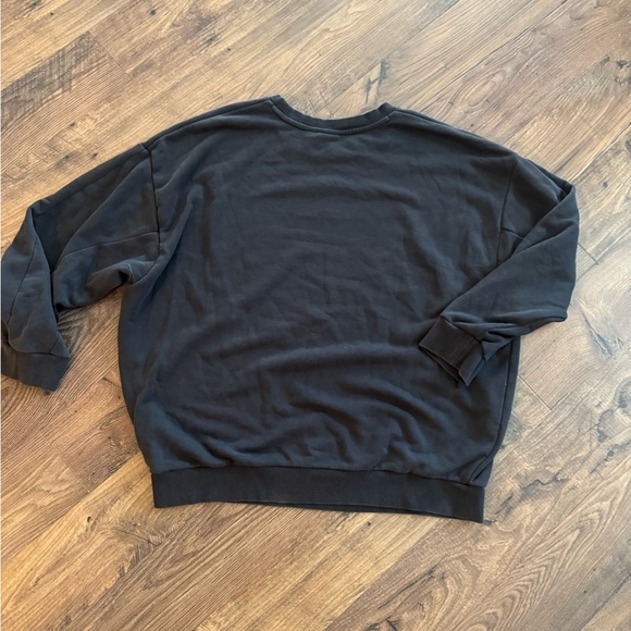 Adidas Black trefoil crew neck sweatshirt Top - Picture 2 of 4